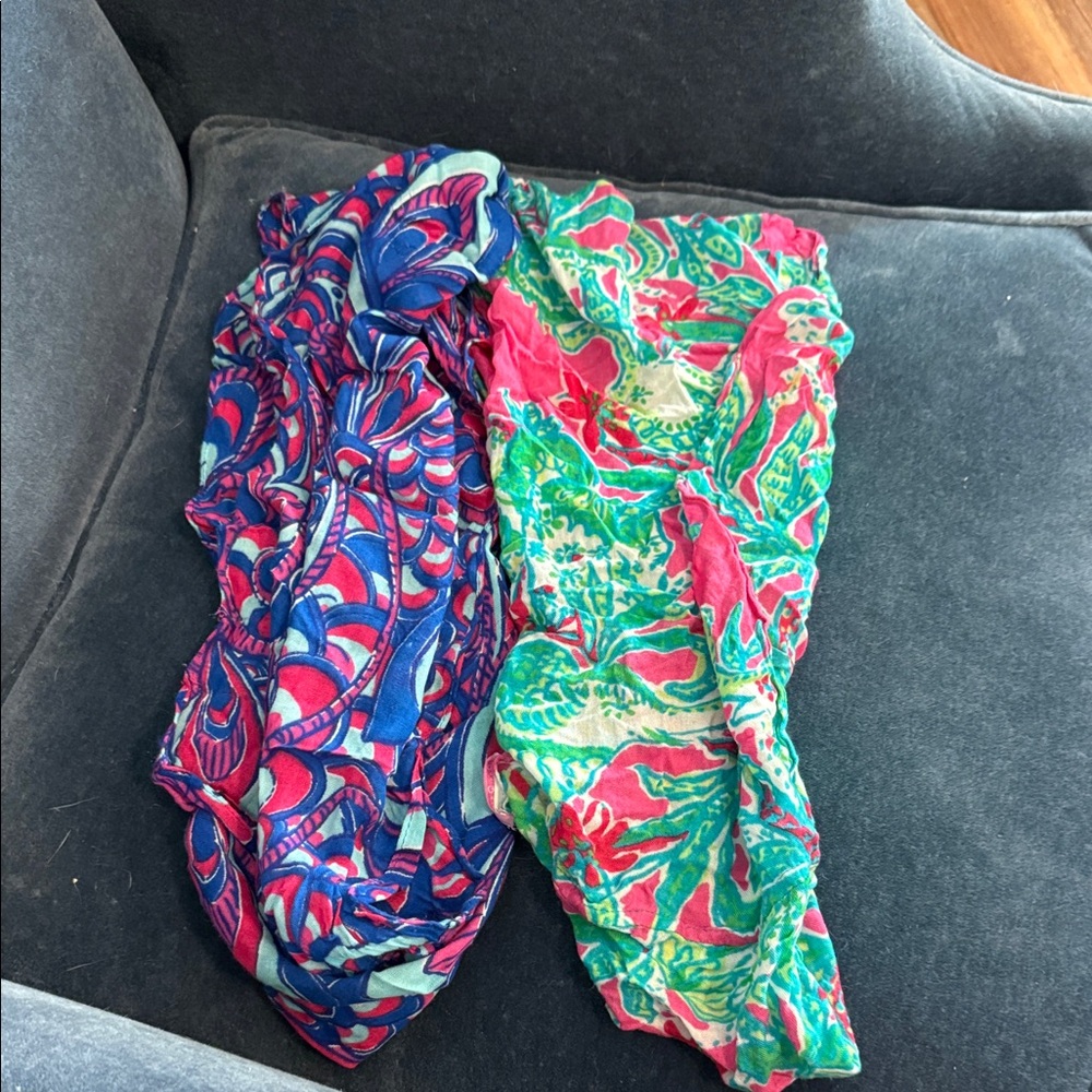 Lilly Pulitzer Colorful Printed infinity scarves - Pink, Blue, Green